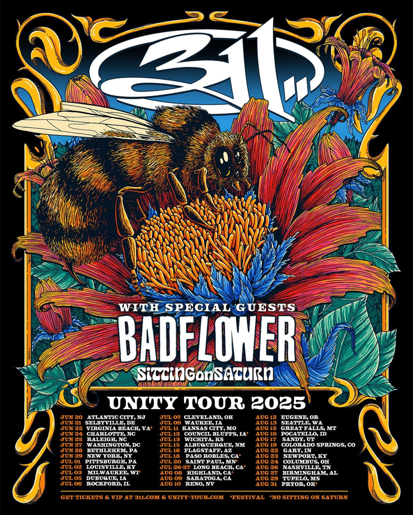 311 // Badflower // Sitting on Saturn // Dylan Cotrone - Unity Tour 2025