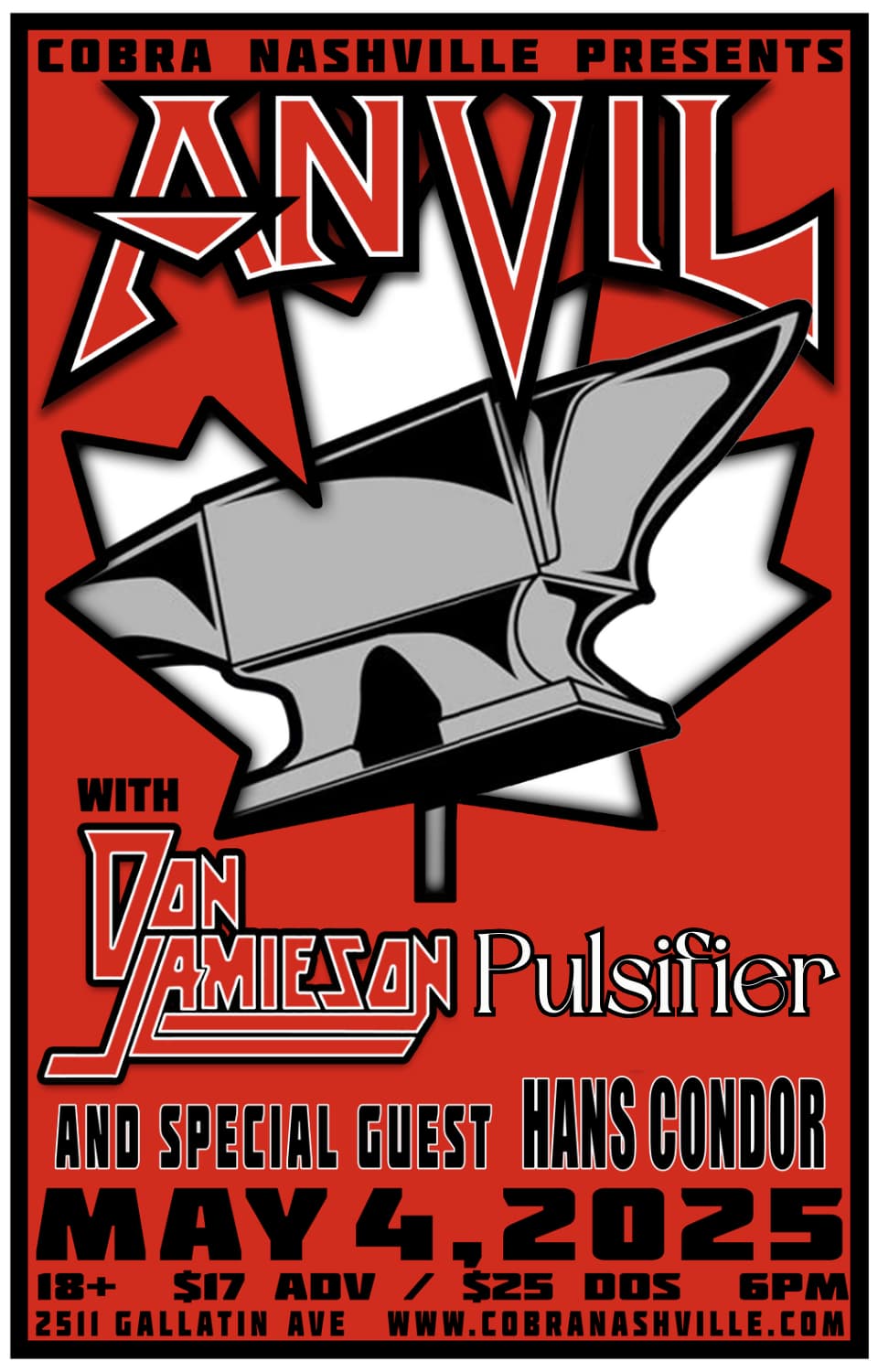 ANVIL // Don Jamieson // Pulsifier // Hans Condor