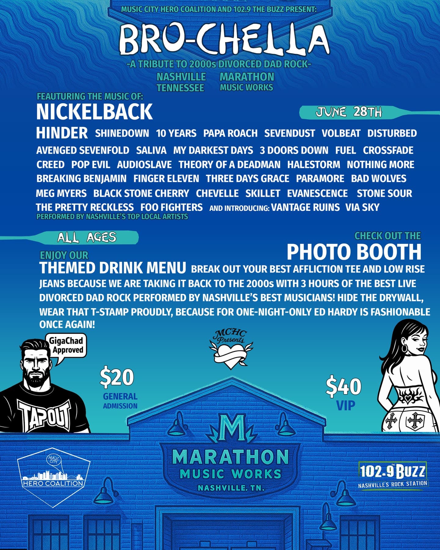 Brochella - A Tribute to Divorced Dad Rock