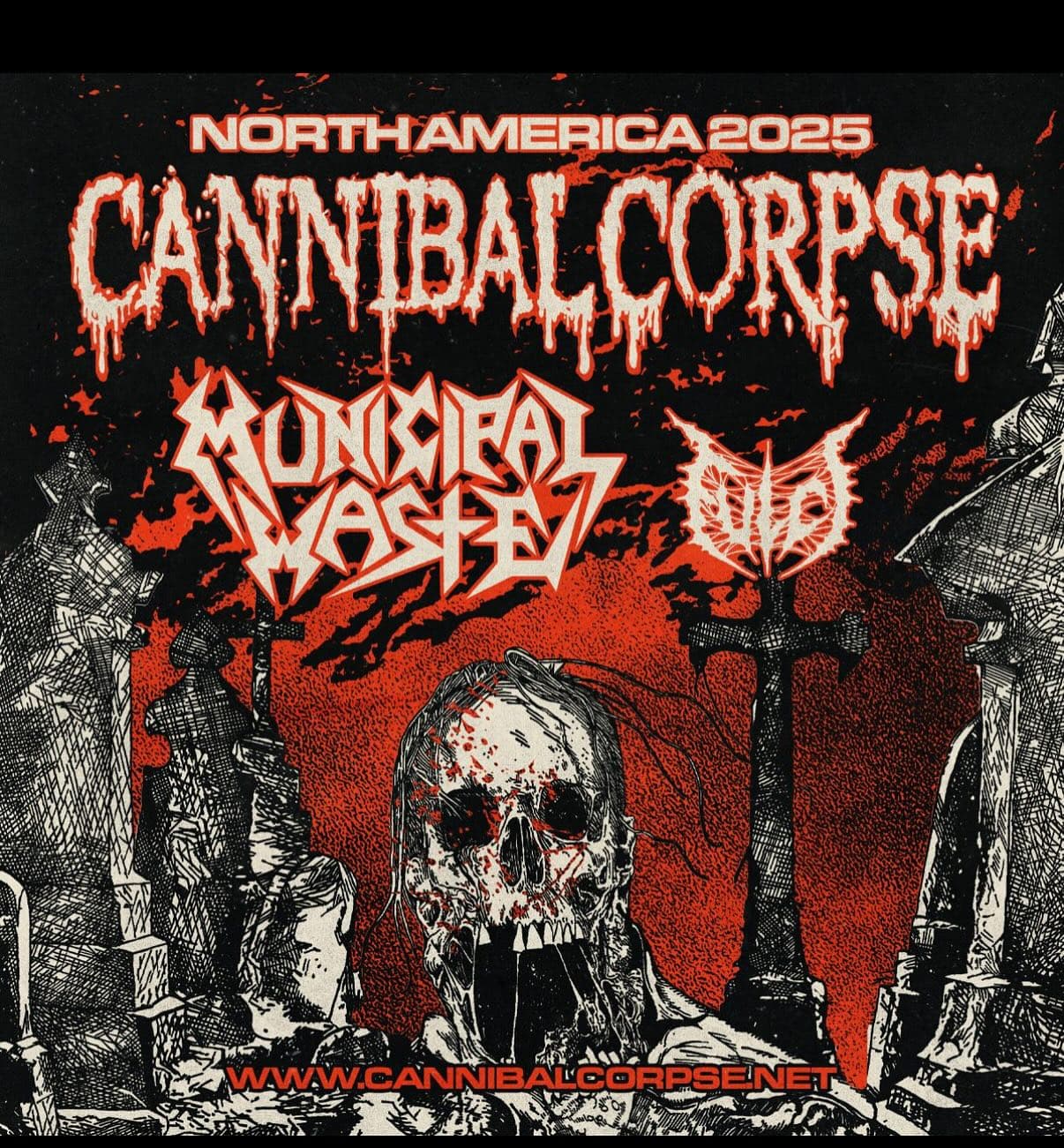 Cannibal Corpse // Municipal Waste // Fulci - North America 2025 Tour