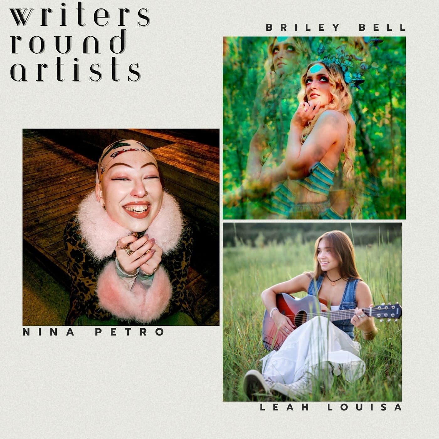 Caroline Francis // Pomegranate & Writers Round feat: Nina Petro // Briley Bell // Leah Louisa