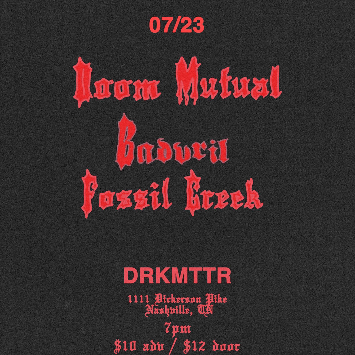 Doom Mutual // Badvril // Fossil Creek