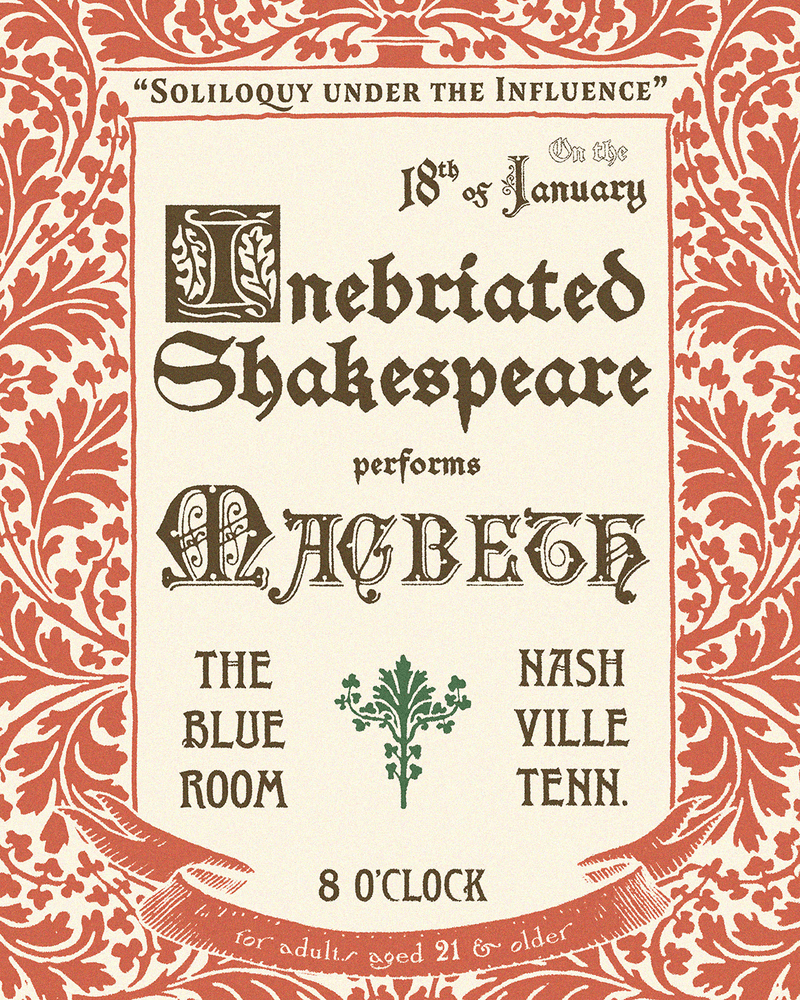 Inebriated Shakespeare performs Macbeth