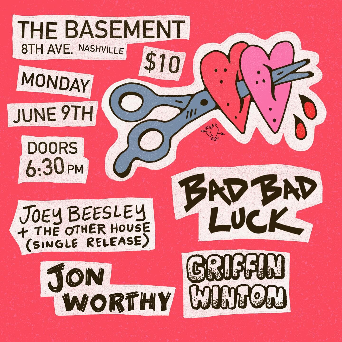 Joey Beesley + The Other House // Bad Bad Luck // Jon Worthy // Griffin Winton