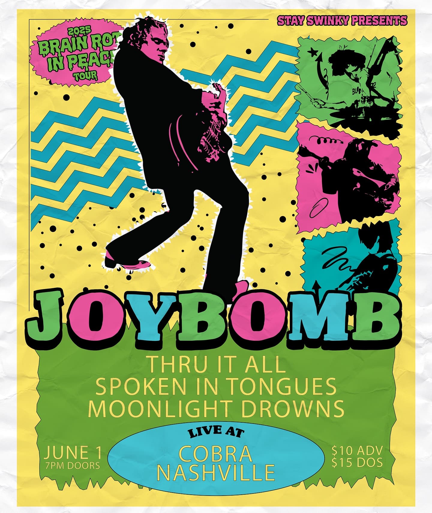 Joybomb // THRU IT ALL // Spoken in Tongues // Moonlight Drowns