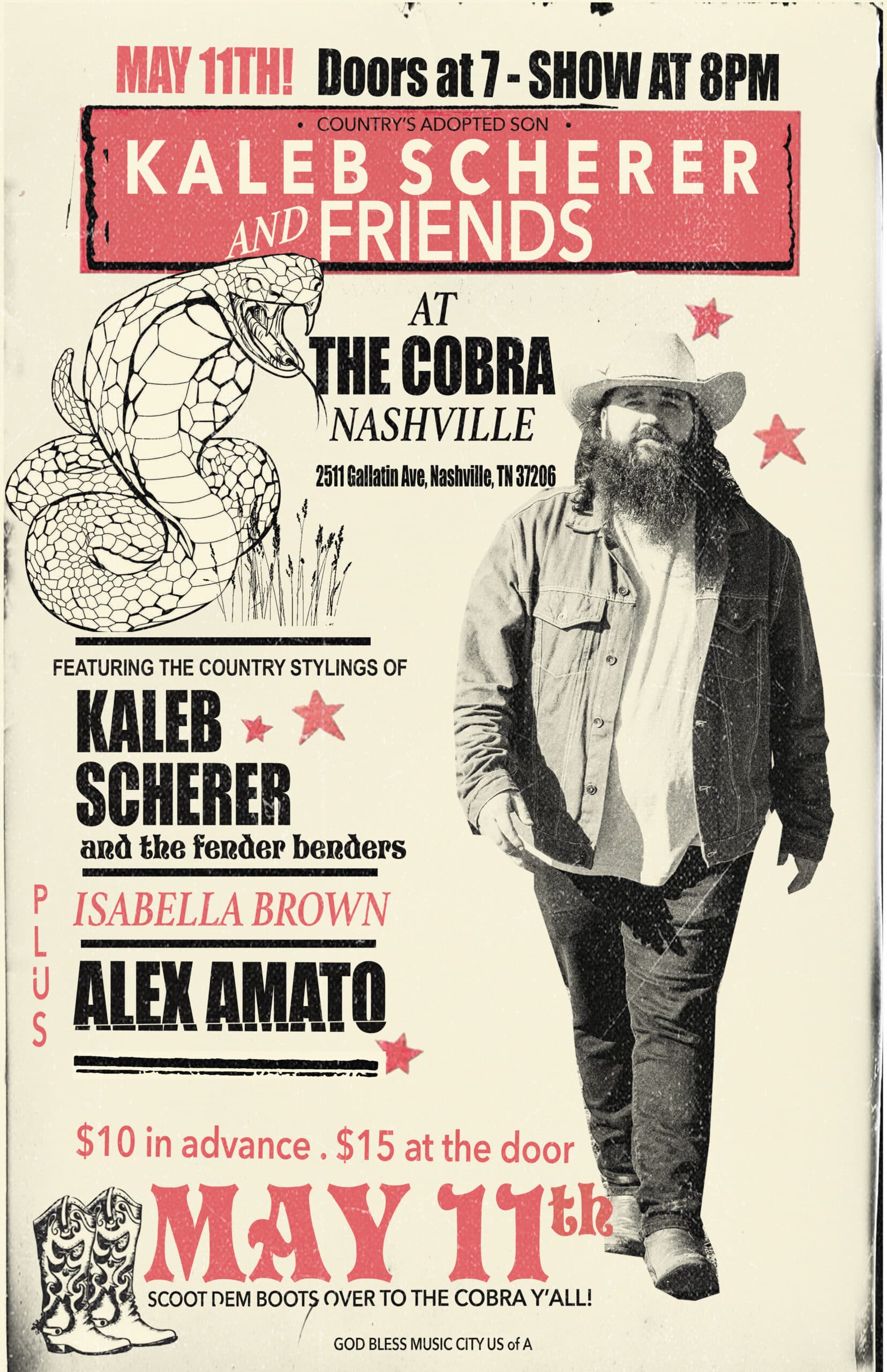Kaleb Scherer & the Fender Benders // Isabella Brown // Alex Amato