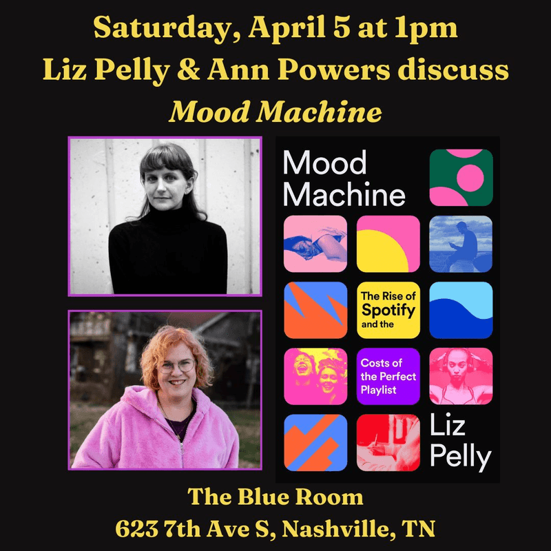 Liz Pelly & Ann Powers Discuss "Mood Machine"