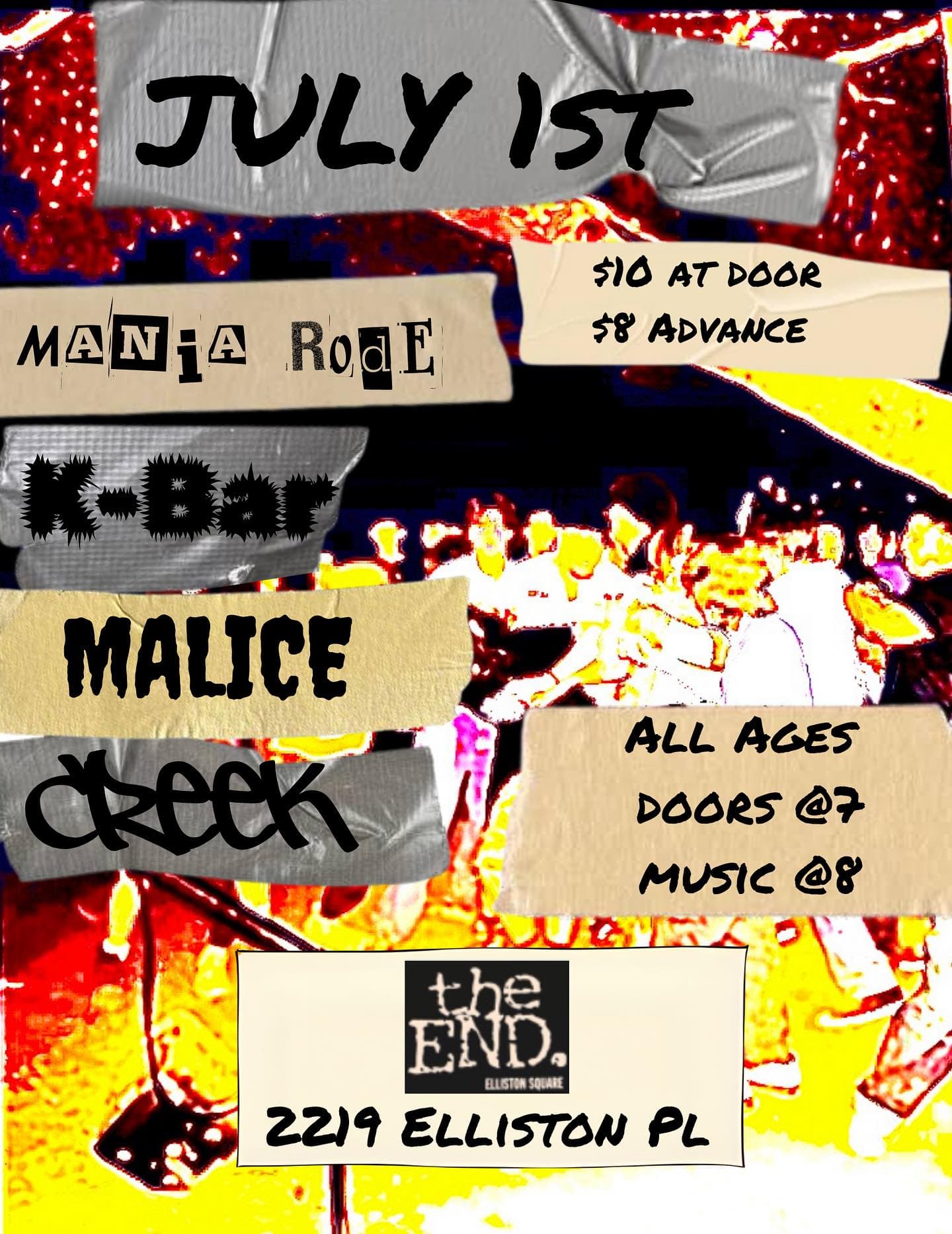 Mania Rode // K-Bar // Malice // Creek