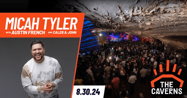 Micah Tyler in The Caverns with Austin French and Caleb & John