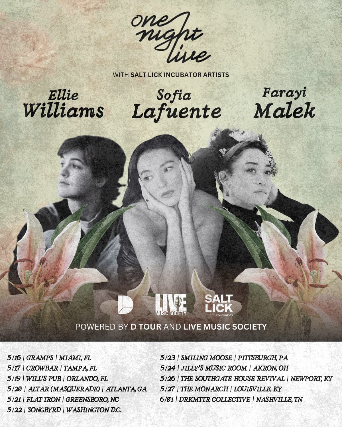 One Night Live // Ellie Williams // Sofia Lafuente // Farayi Malek