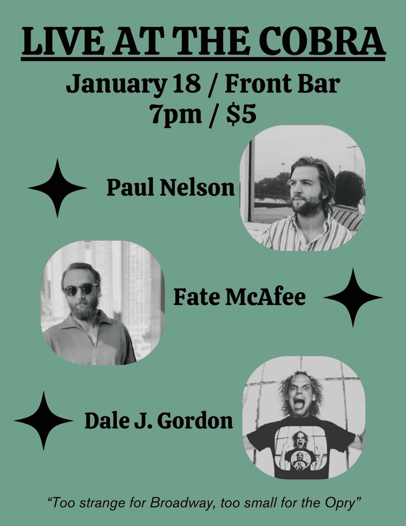 Paul Nelson // Fate McAfee // Dale J Gordon