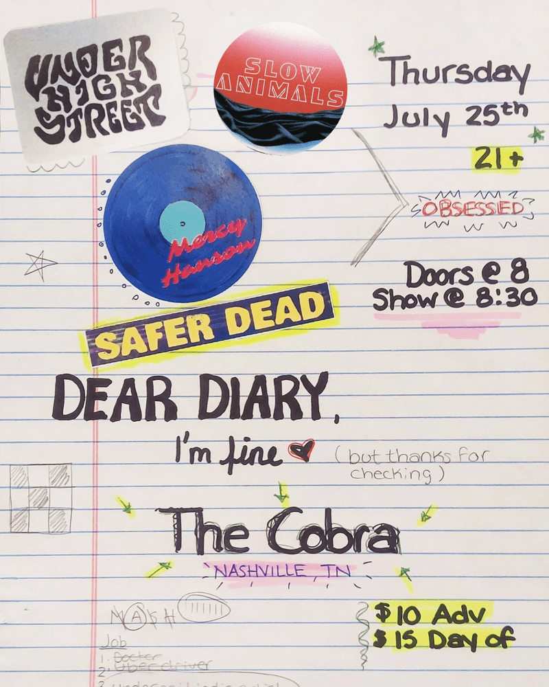 Slow Animals // Under High Street // Safer Dead // Mercy Hanson