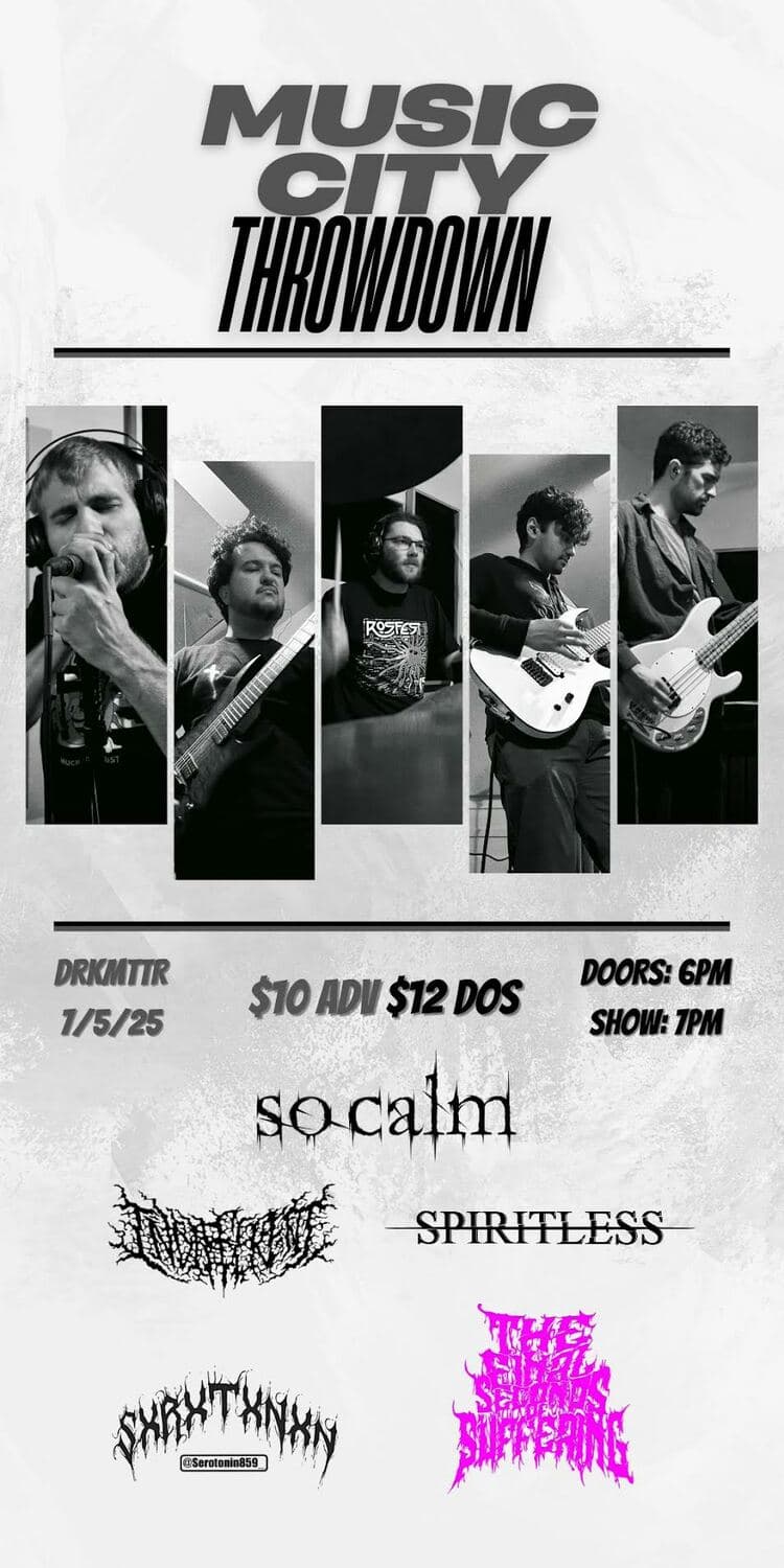 So Calm // Indifferent // Spiritless // The Final Seconds of Suffering // Serotonin