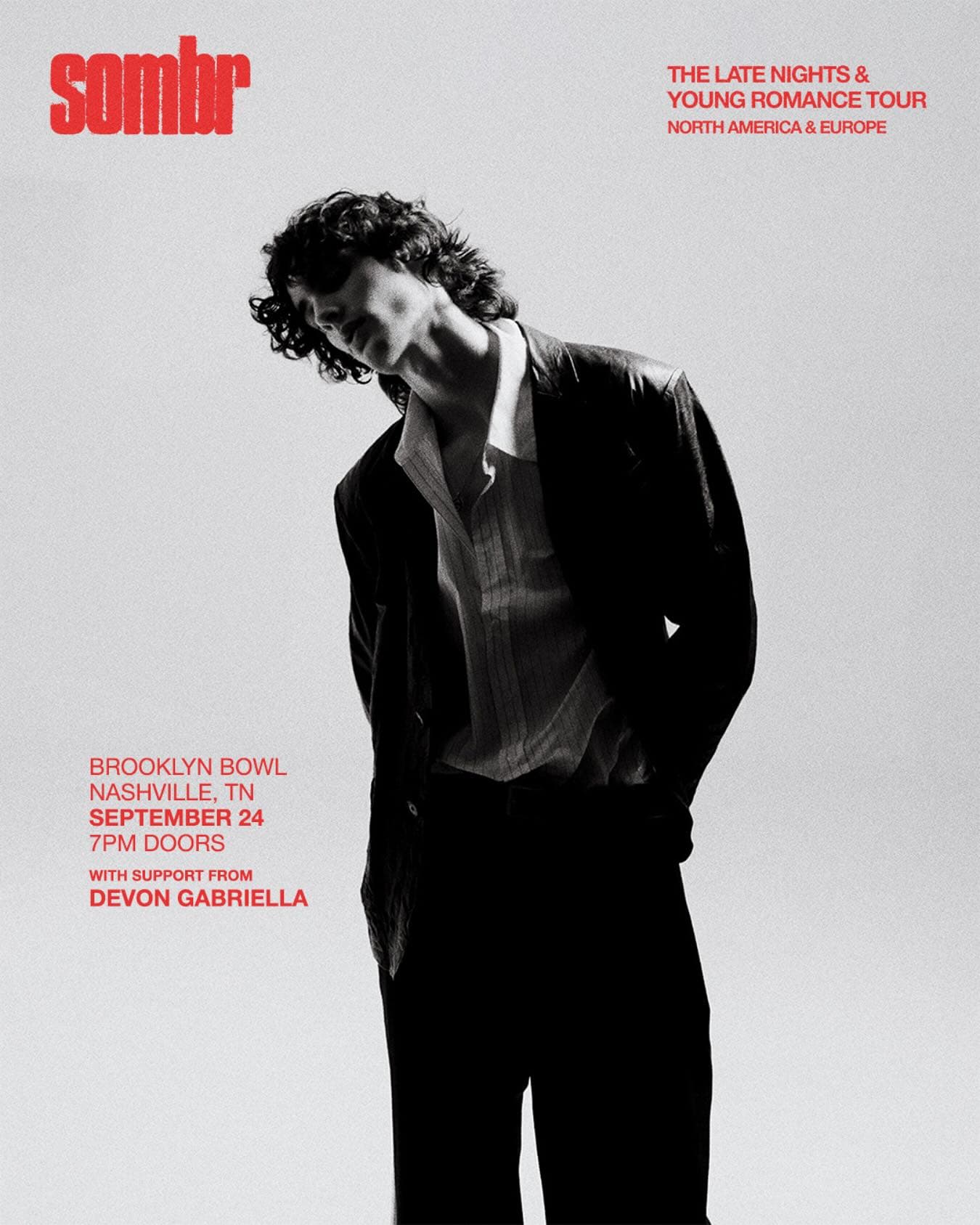 sombr // Devon Gabriella - The Late Nights & Young Romance Tour